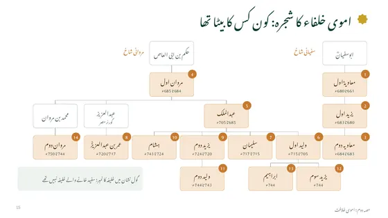 Page 15: Family tree of the Umayyad caliphs