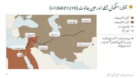 Page 30: Map: the Mongol invasions and Ain Jalut