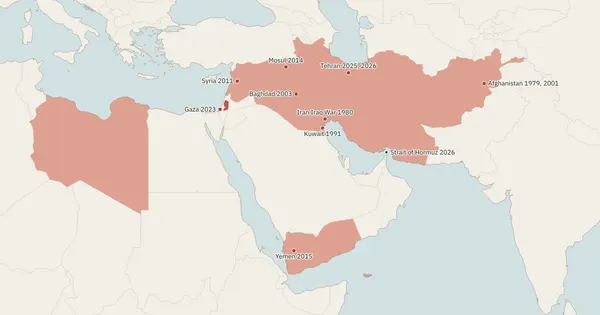Map of the Muslim world in 2026
